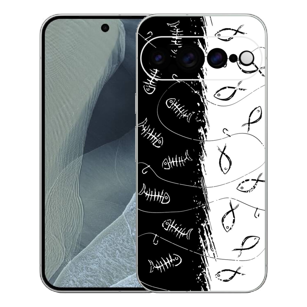 Gélový kryt mmCase na Google Pixel 11 Pro XL - kostry a rybky