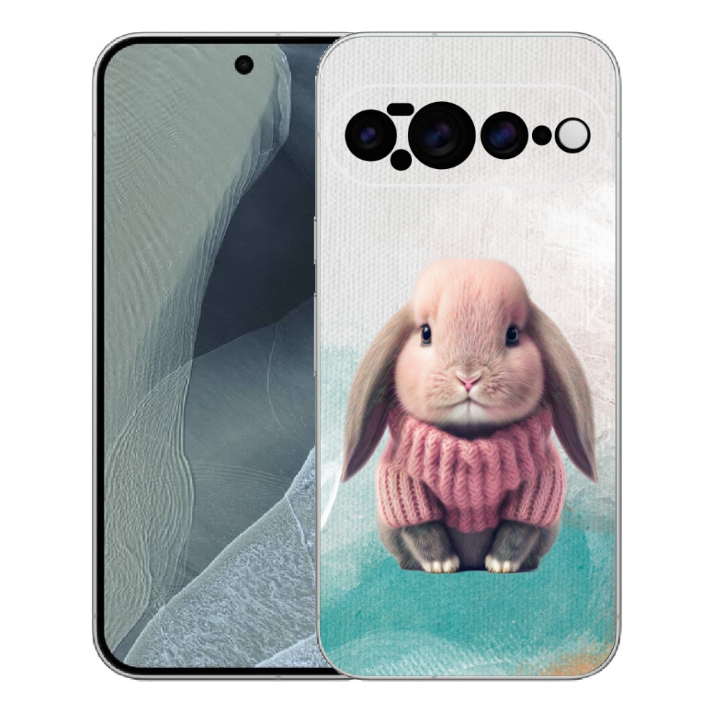 Gélový kryt mmCase na Google Pixel 11 Pro XL - zajačik vo svetri