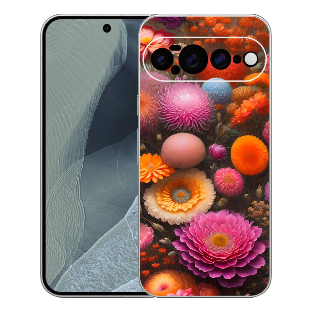 Gélový kryt mmCase na Google Pixel 11 Pro XL - kvetinová kompozícia