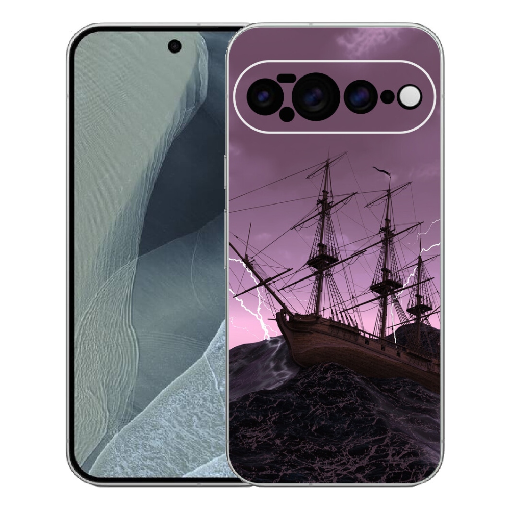Gélový kryt mmCase na Google Pixel 11 Pro XL - loď v búrke