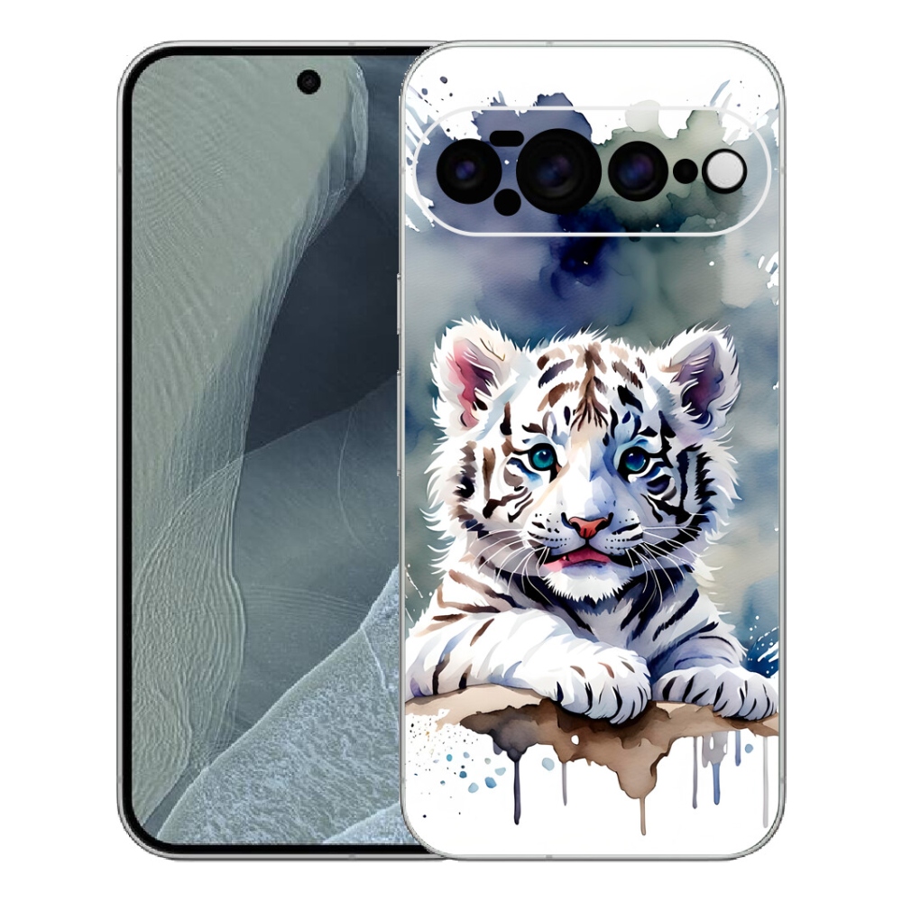 Gélový kryt mmCase na Google Pixel 11 Pro XL - mláďa bieleho tigra