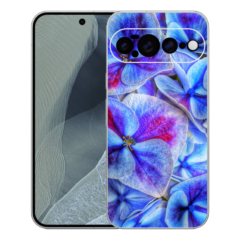 Gélový kryt mmCase na Google Pixel 11 Pro XL - modré kvety 1