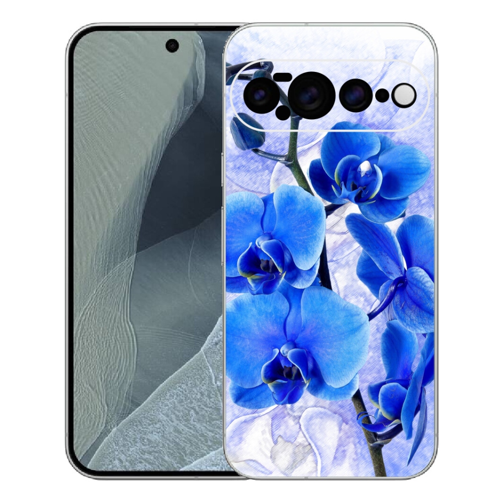 Gélový kryt mmCase na Google Pixel 11 Pro XL - modré kvety