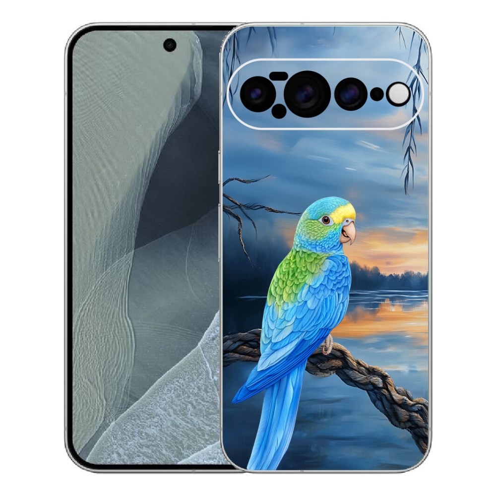 Gélový kryt mmCase na Google Pixel 11 Pro XL - modrý papagáj