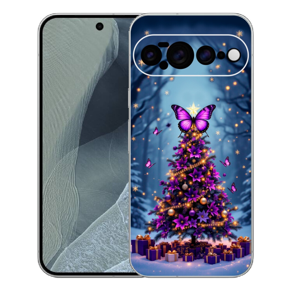 Gélový kryt mmCase na Google Pixel 11 Pro XL - motýlí vianočný stromček