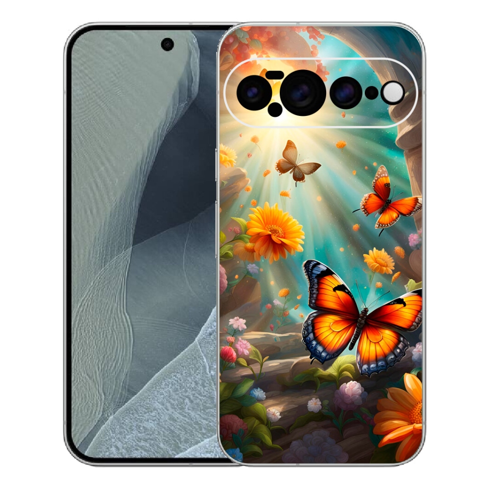 Gélový kryt mmCase na Google Pixel 11 Pro XL - motýlia záhrada 2