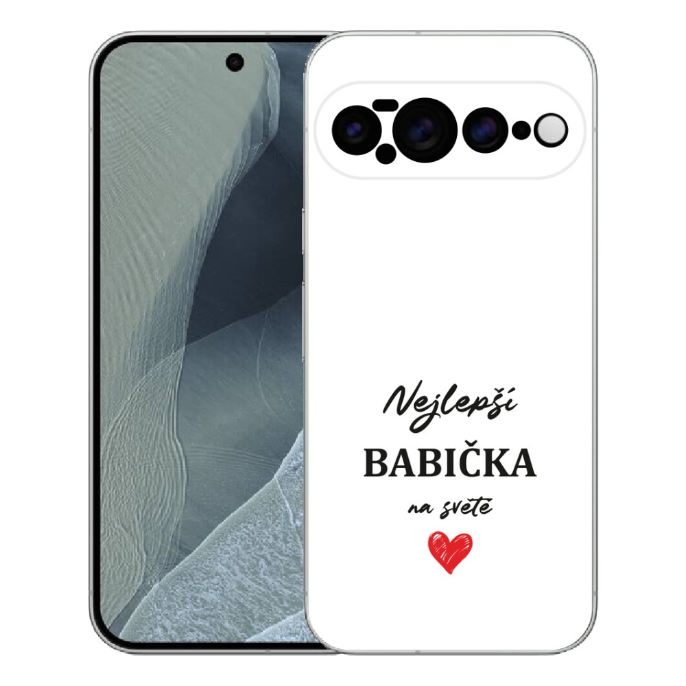 Gélový kryt mmCase na Google Pixel 11 Pro XL - najlepšia babička 1 biele pozadie