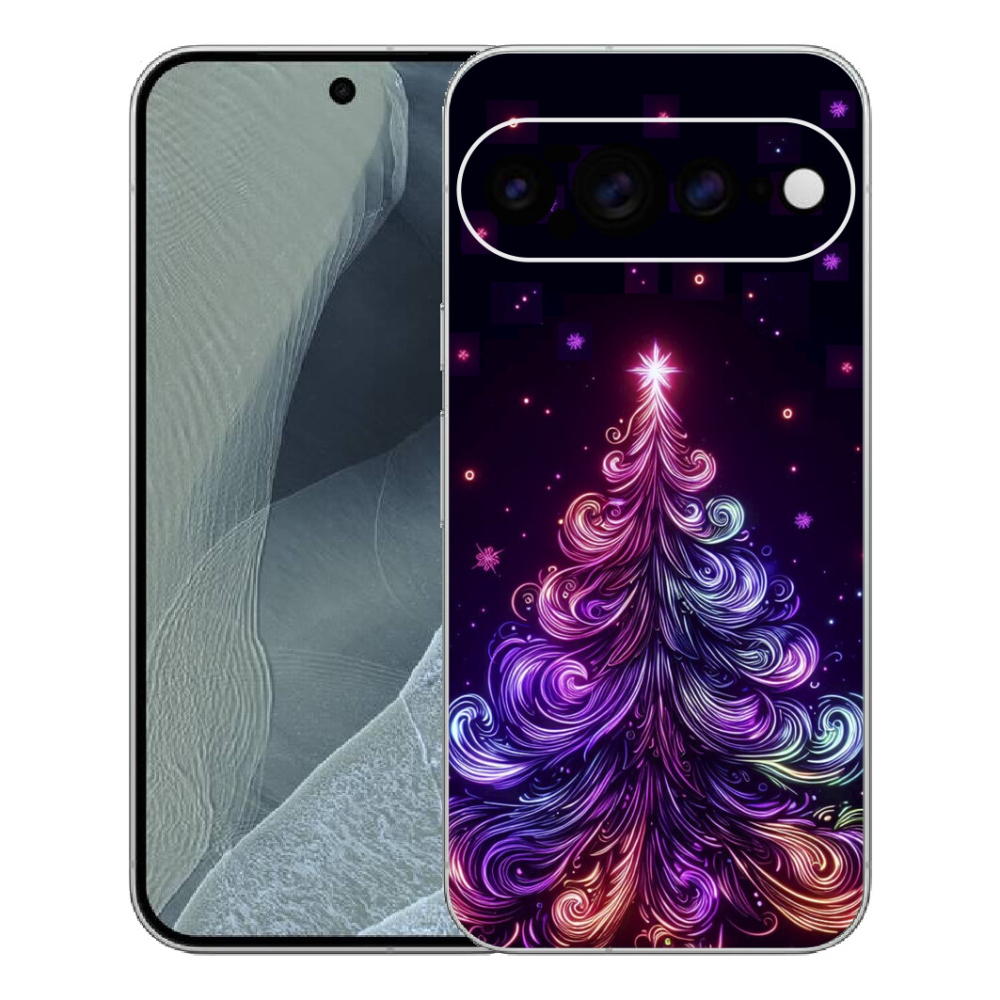 Gélový kryt mmCase na Google Pixel 11 Pro XL - neónový vianočný stromček 1