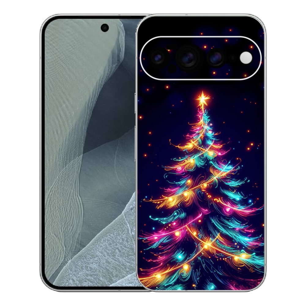 Gélový kryt mmCase na Google Pixel 11 Pro XL - neónový vianočný stromček
