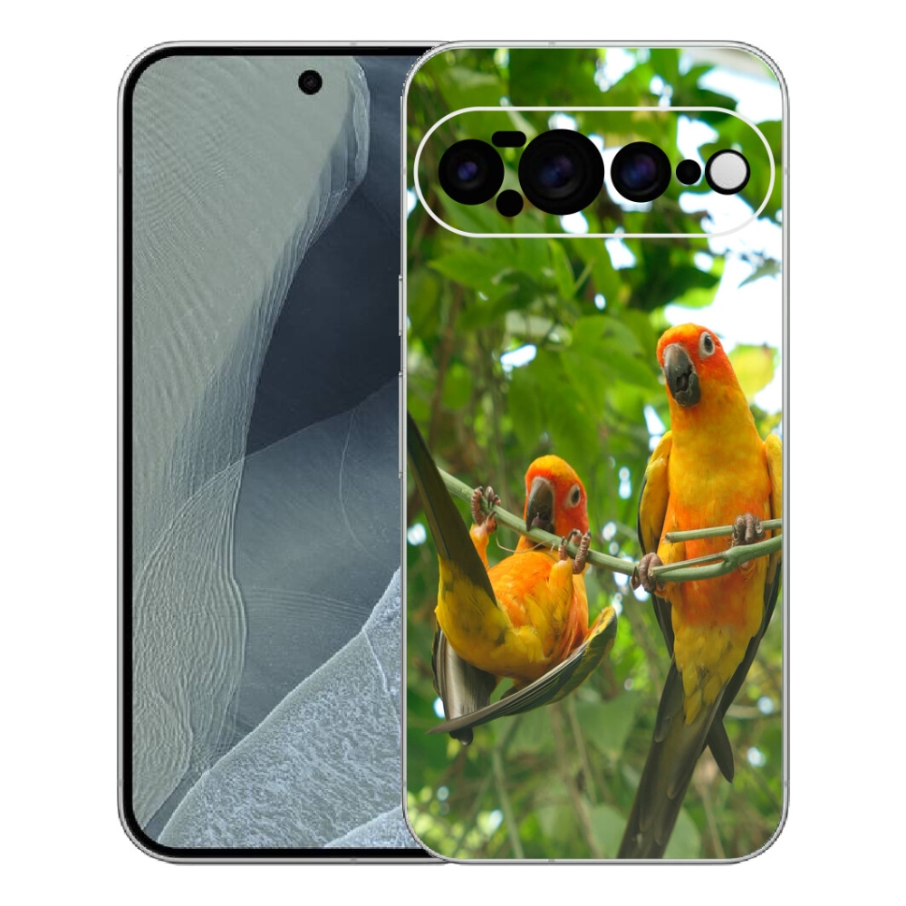 Gélový kryt mmCase na Google Pixel 11 Pro XL - papagáje aratingy