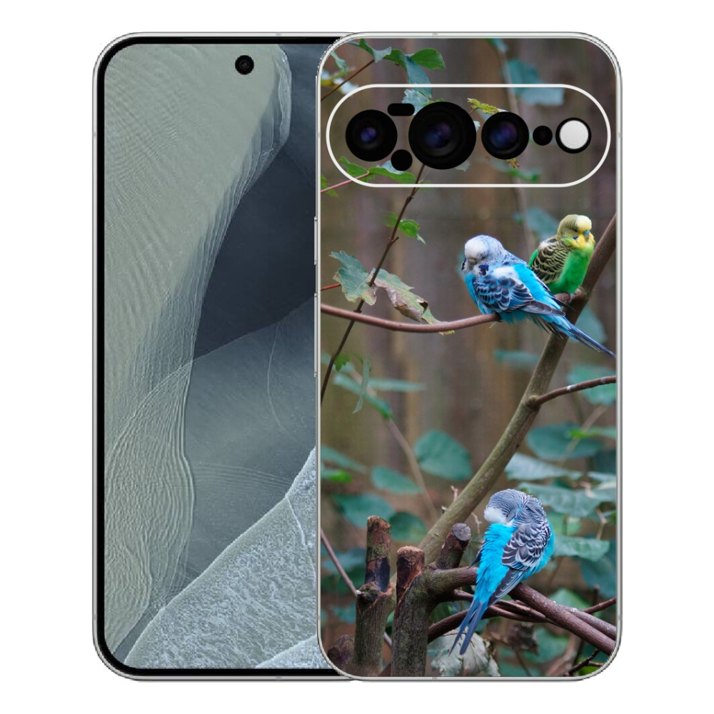 Gélový kryt mmCase na Google Pixel 11 Pro XL - papagáje na vetve