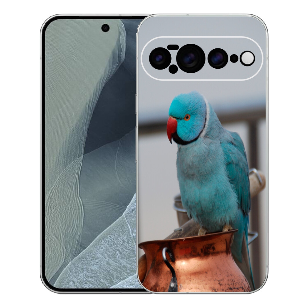 Gélový kryt mmCase na Google Pixel 11 Pro XL - papagáj alexander modrý