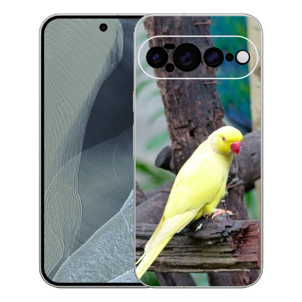 Gélový kryt mmCase na Google Pixel 11 Pro XL - papagáj alexander žltý