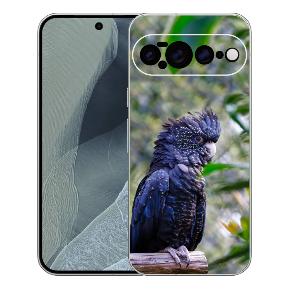 Gélový kryt mmCase na Google Pixel 11 Pro XL - papagáj kakadu čierny