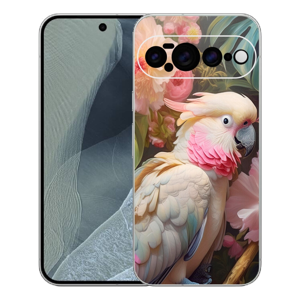 Gélový kryt mmCase na Google Pixel 11 Pro XL - papagáj kakadu ružový 2