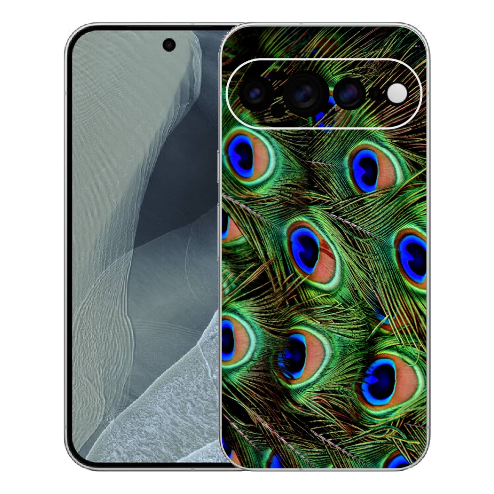Gélový kryt mmCase na Google Pixel 11 Pro XL - pávie perie