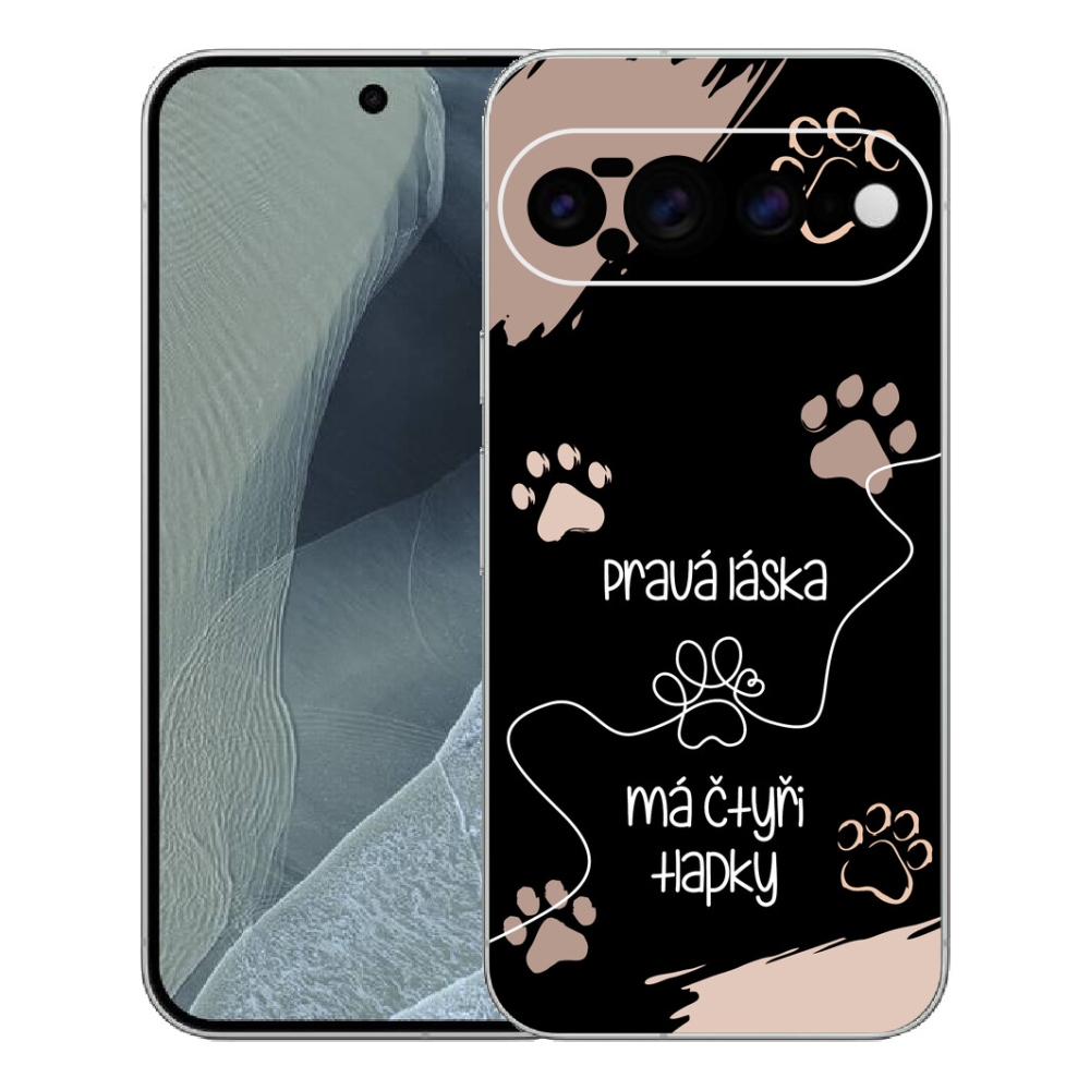Gélový kryt mmCase na Google Pixel 11 Pro XL - psí motív 1 čierne pozadie