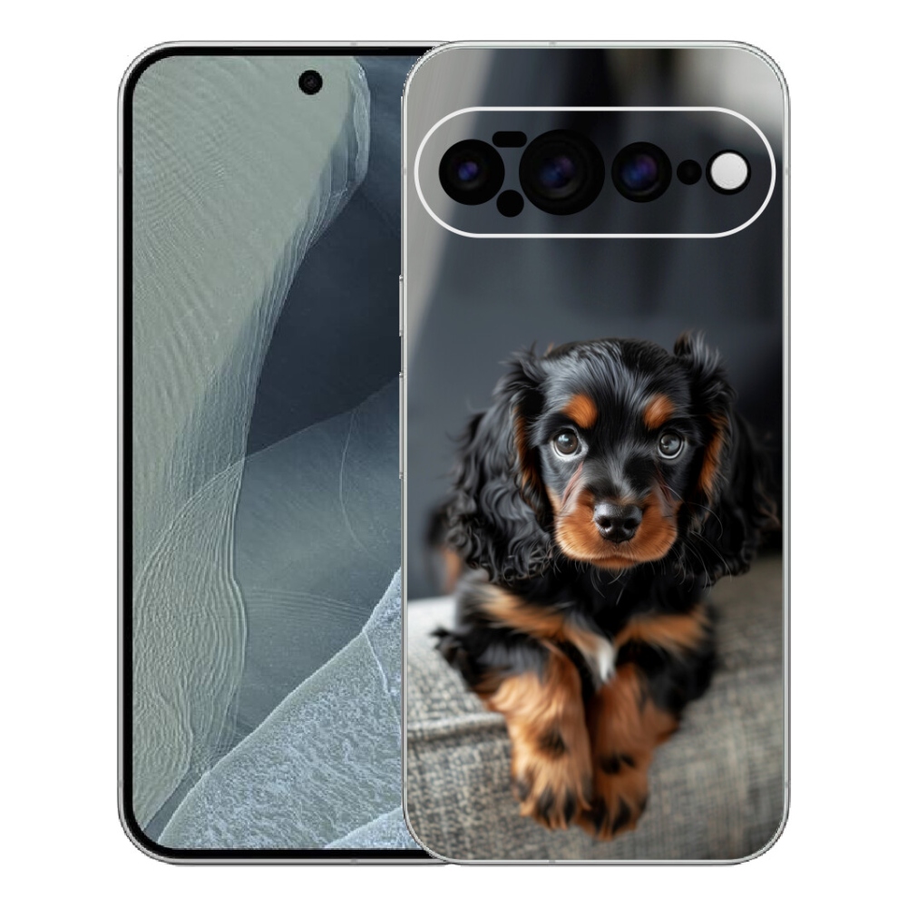 Gélový kryt mmCase na Google Pixel 11 Pro XL - roztomilý dlhosrstý jazvečík