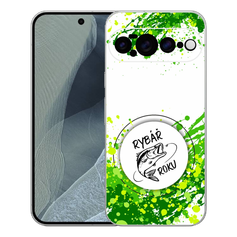 Gélový kryt mmCase na Google Pixel 11 Pro XL - rybár roku biele pozadie