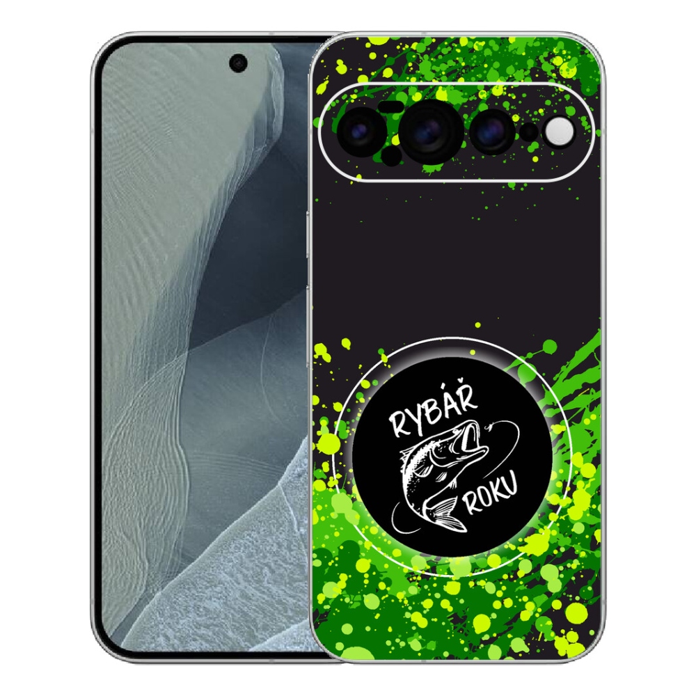 Gélový kryt mmCase na Google Pixel 11 Pro XL - rybár roku čierne pozadie