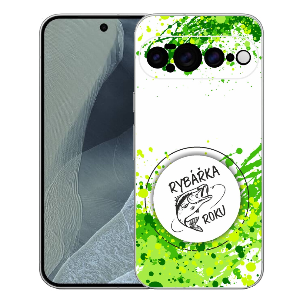 Gélový kryt mmCase na Google Pixel 11 Pro XL - rybárka roku biele pozadie