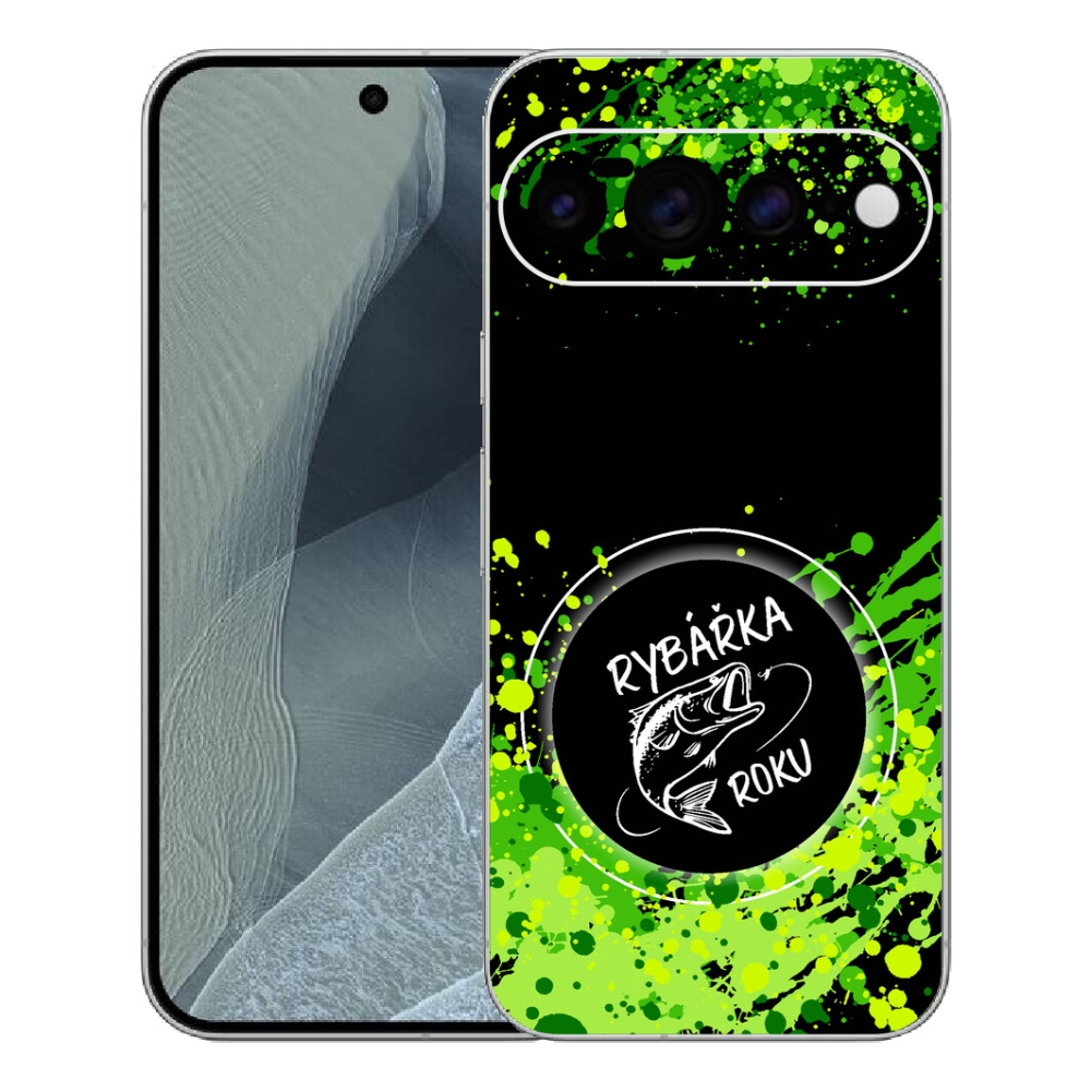 Gélový kryt mmCase na Google Pixel 11 Pro XL - rybárka roku čierne pozadie