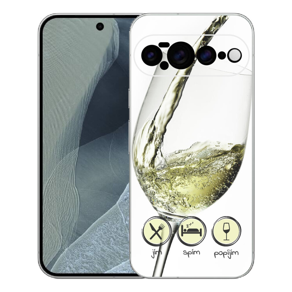 Gélový kryt mmCase na Google Pixel 11 Pro XL - pohár vína bielej