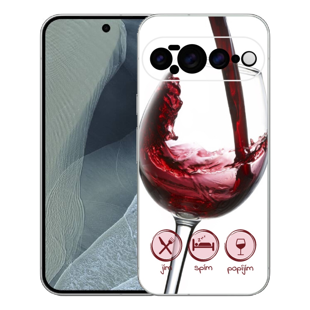 Gélový kryt mmCase na Google Pixel 11 Pro XL - pohár vína červené