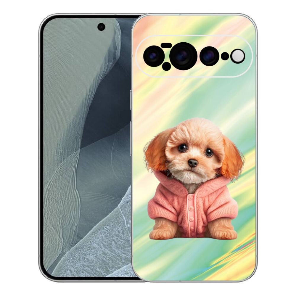 Gélový kryt mmCase na Google Pixel 11 Pro XL - šteňa vo svetri