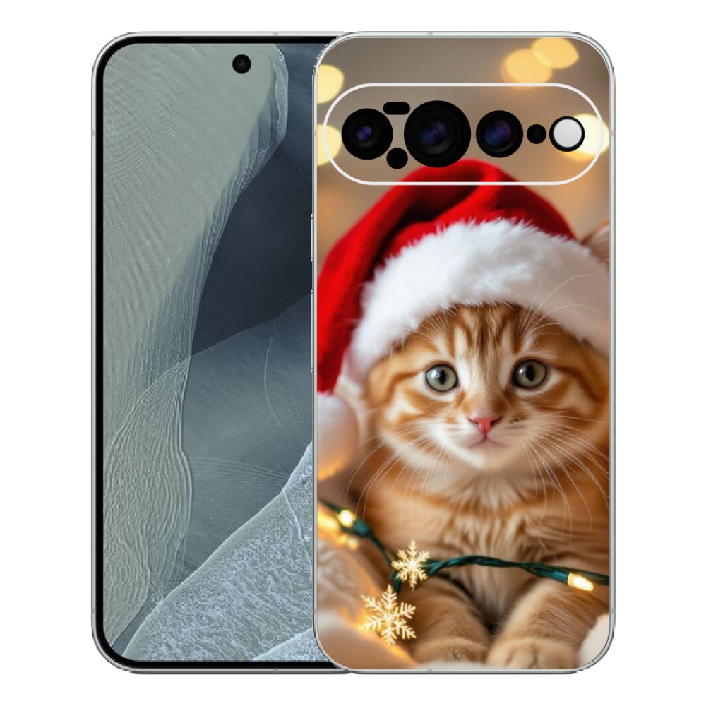 Gélový kryt mmCase na Google Pixel 11 Pro XL - vianočné mačiatko