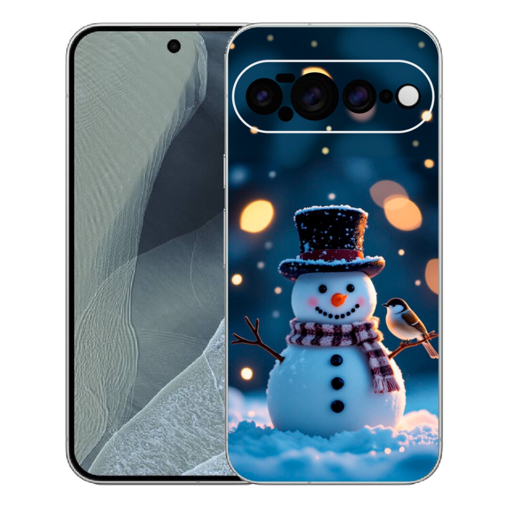 Gélový kryt mmCase na Google Pixel 11 Pro XL - vianočný snehuliak