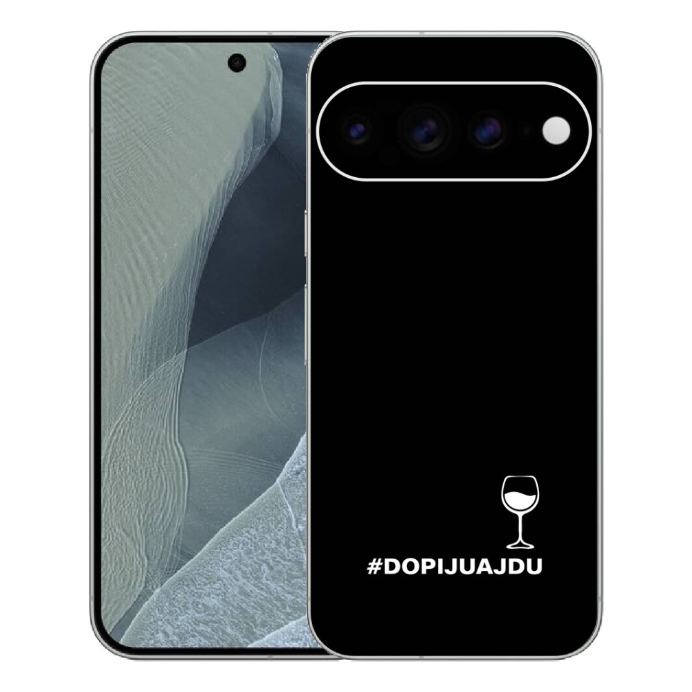 Gélový kryt mmCase na Google Pixel 11 Pro XL - vínny motív čierne pozadie