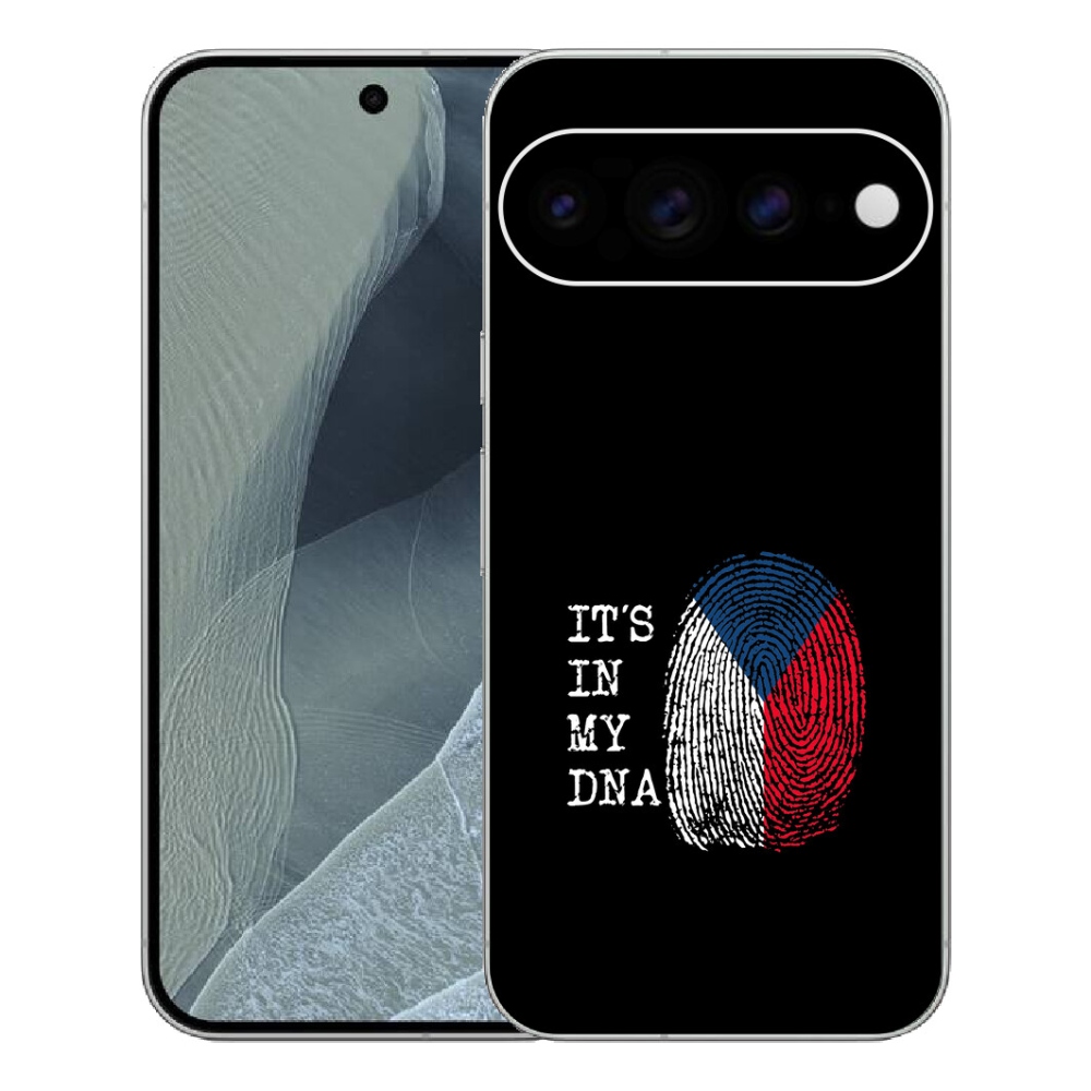 Gélový kryt mmCase na Google Pixel 11 Pro XL - vlajka odtlačok prsta čierne pozadie