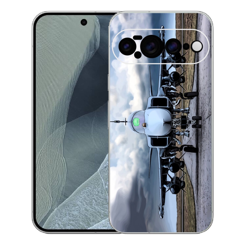 Gélový kryt mmCase na Google Pixel 11 Pro XL - vojenské lietadlo