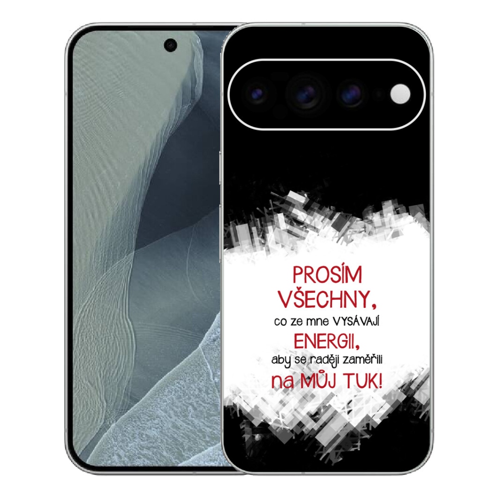 Gélový kryt mmCase na Google Pixel 11 Pro XL - vtipný text 1 červený