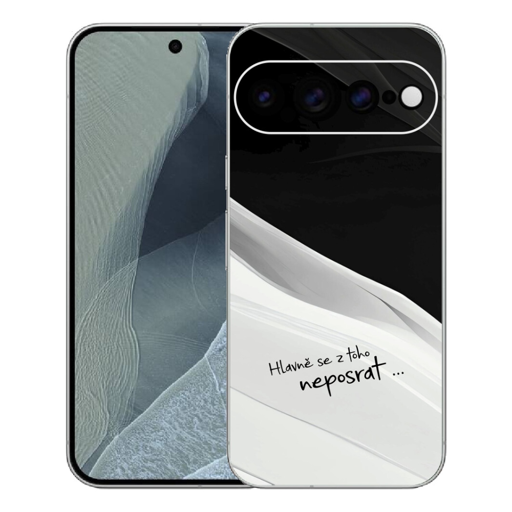 Gélový kryt mmCase na Google Pixel 11 Pro XL - vtipný text 13 bieločierne pozadie