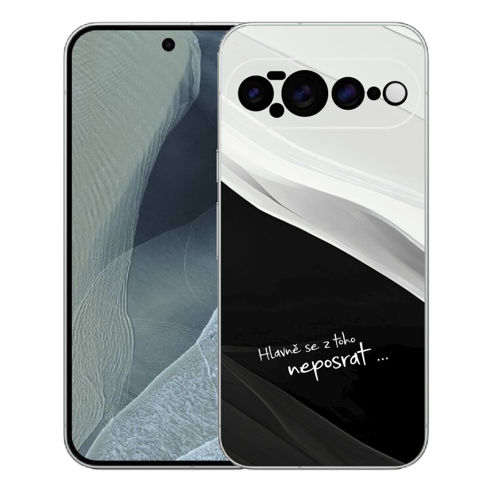 Gélový kryt mmCase na Google Pixel 11 Pro XL - vtipný text 13 čiernobiele pozadie