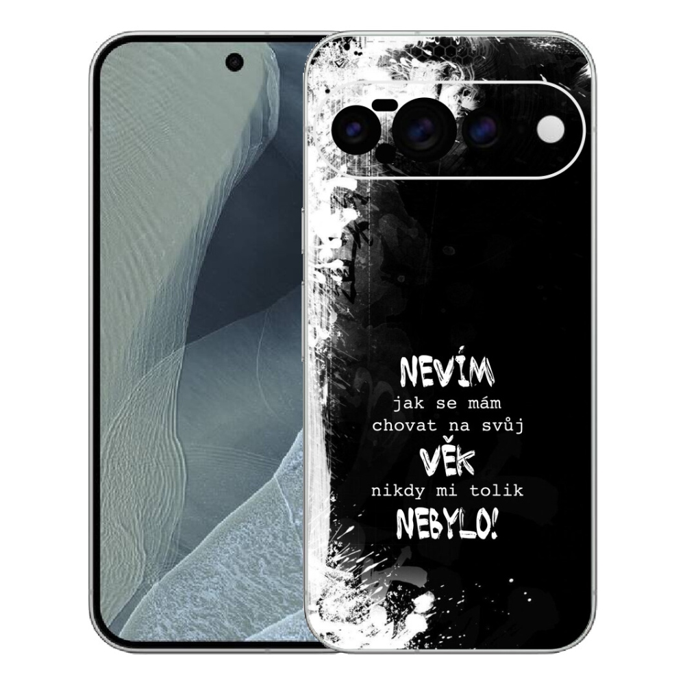 Gélový kryt mmCase na Google Pixel 11 Pro XL - vtipný text 14 čierne pozadie