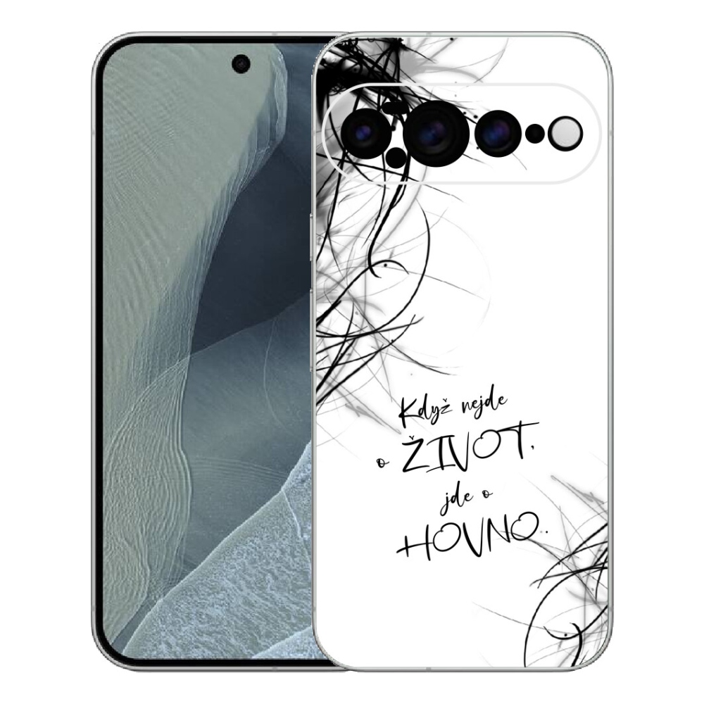 Gélový kryt mmCase na Google Pixel 11 Pro XL - vtipný text 16 biele pozadie