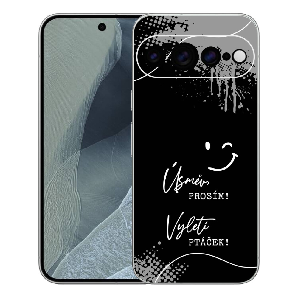 Gélový kryt mmCase na Google Pixel 11 Pro XL - vtipný text 4 čierne pozadie