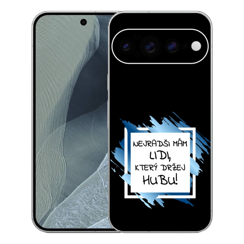 Gélový kryt mmCase na Google Pixel 11 Pro XL - vtipný text 7 bieločierne pozadie