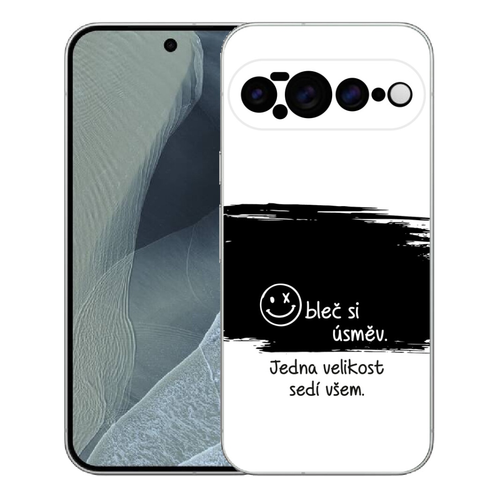 Gélový kryt mmCase na Google Pixel 11 Pro XL - vtipný text 8 čiernobiele pozadie
