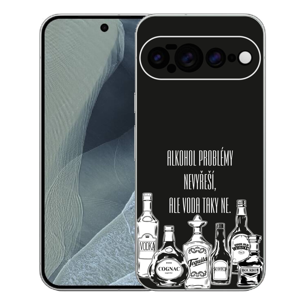 Gélový kryt mmCase na Google Pixel 11 Pro XL - vtipný text čierne pozadie