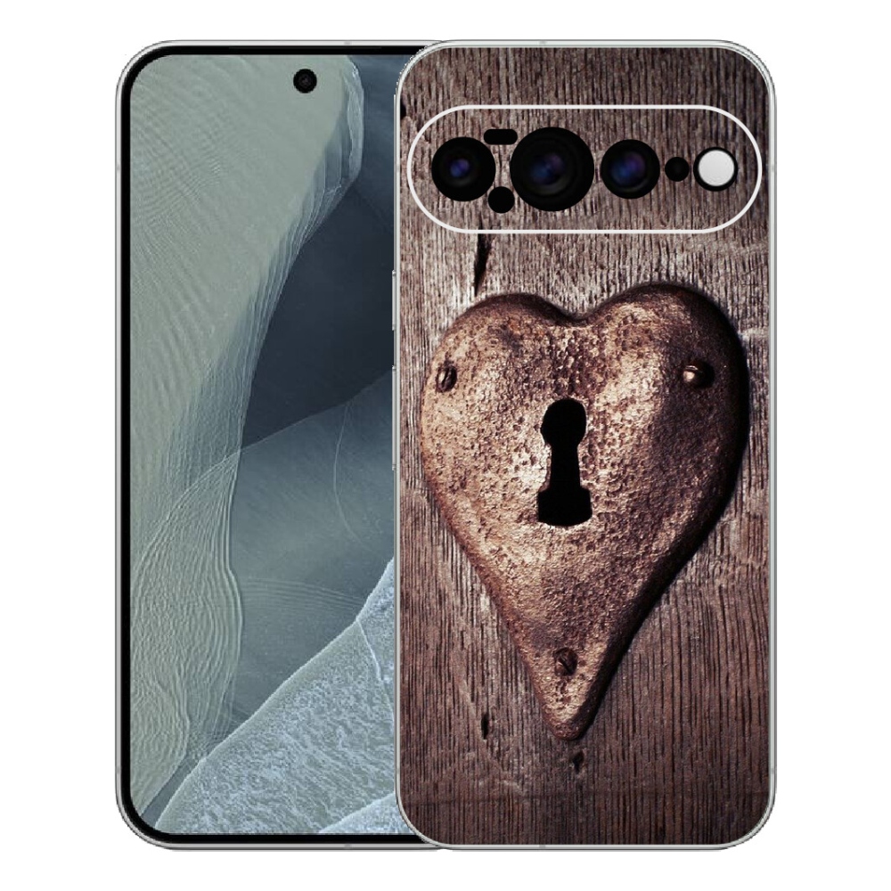 Gélový kryt mmCase na Google Pixel 11 Pro XL - zámok v tvare srdca