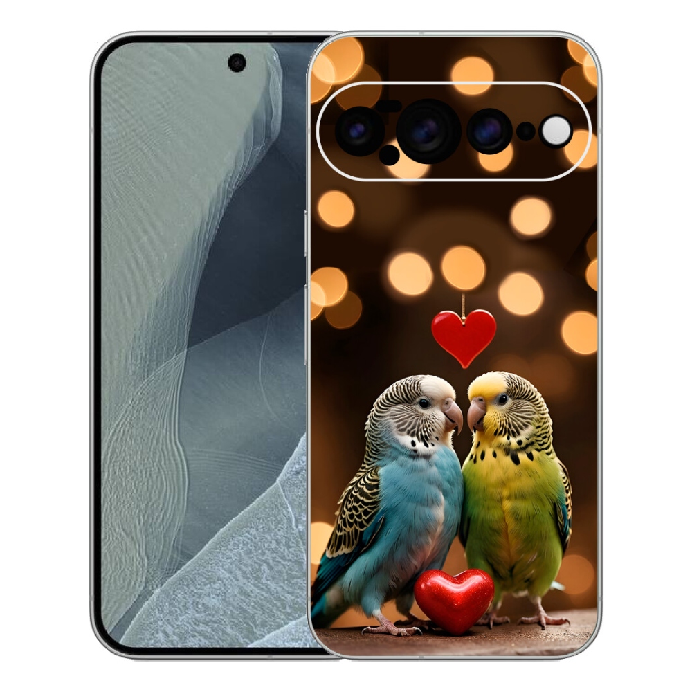 Gélový kryt mmCase na Google Pixel 11 Pro XL - zamilovaní papagáje