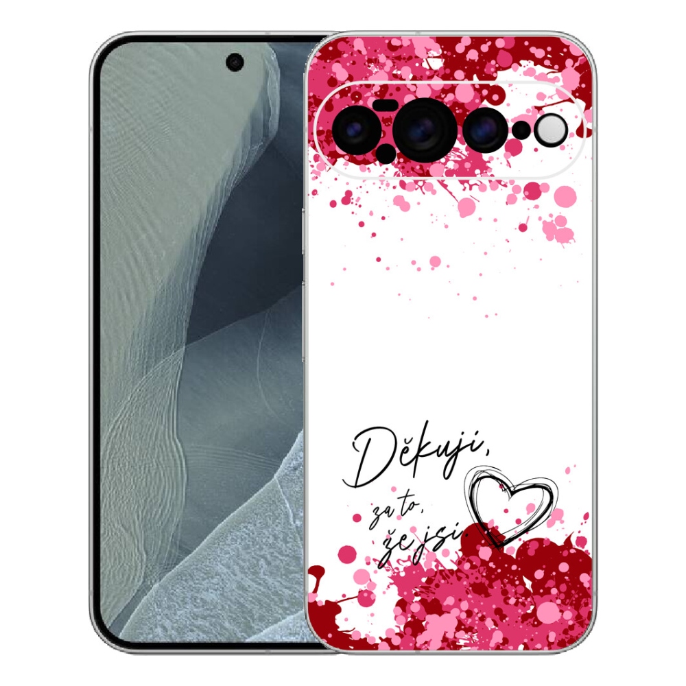 Gélový kryt mmCase na Google Pixel 11 Pro XL - zamilovaný text 2 biele pozadie