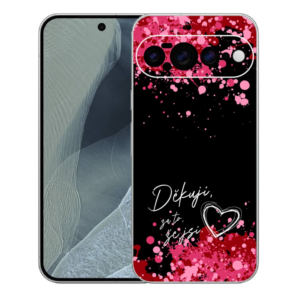 Gélový kryt mmCase na Google Pixel 11 Pro XL - zamilovaný text 2 čierne pozadie