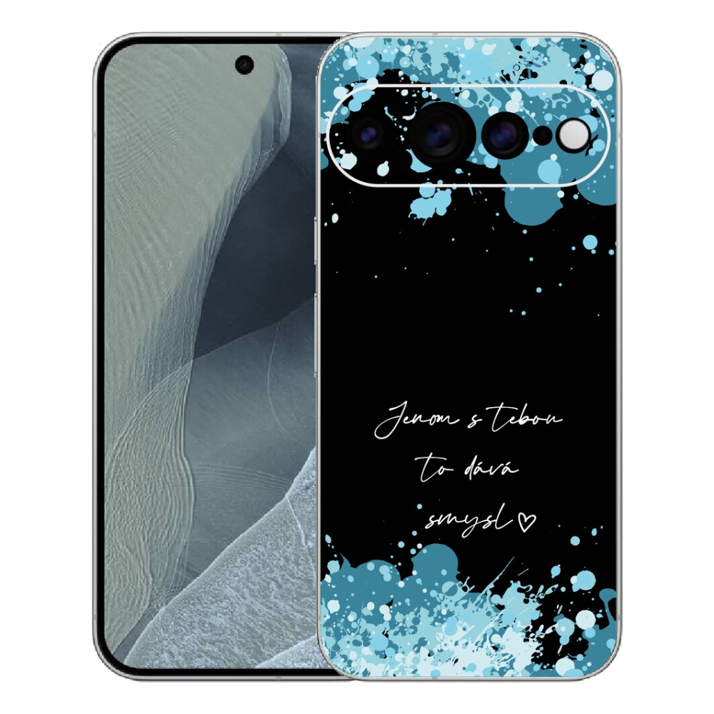 Gélový kryt mmCase na Google Pixel 11 Pro XL - zamilovaný text čierne pozadie