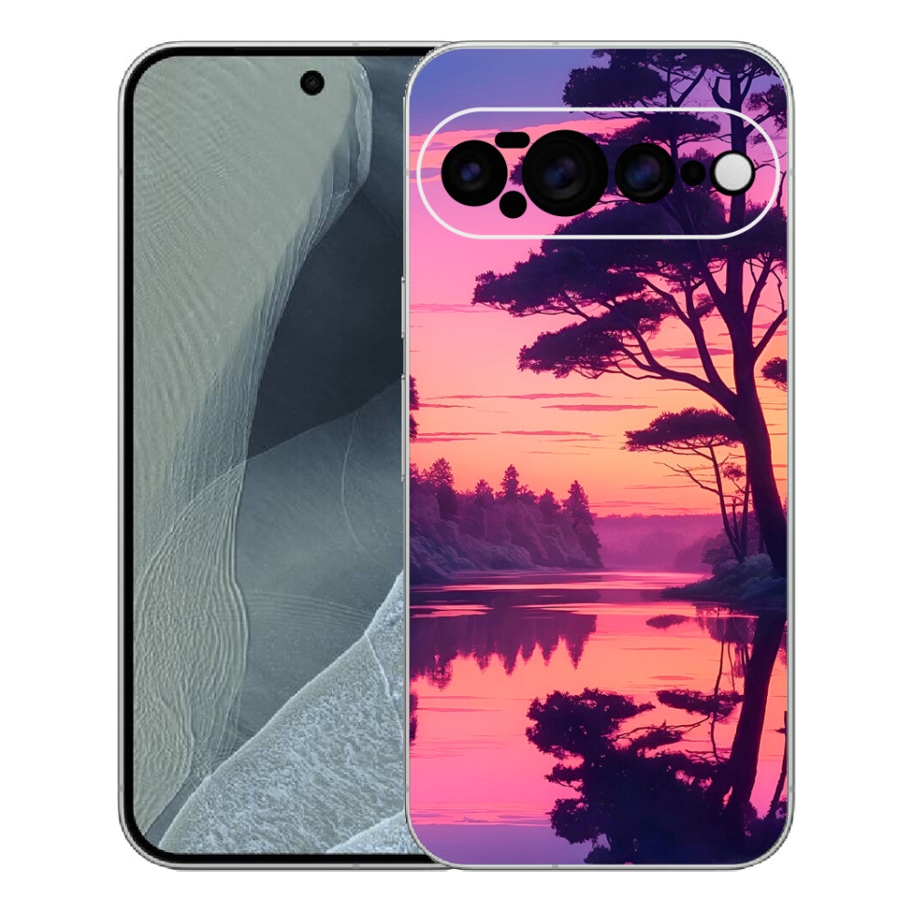 Gélový kryt mmCase na Google Pixel 11 Pro XL - západ slnka nad jazerom