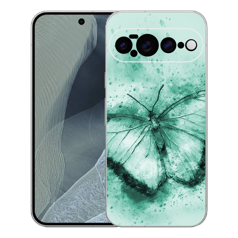 Gélový kryt mmCase na Google Pixel 11 Pro XL - zelený motýľ